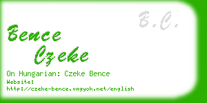 bence czeke business card